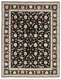 絨毯 タブリーズ 50 Raj シルク製 198X258 ブラック/茶色 (ウール, ペルシャ/イラン)