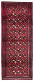  Persischer Belutsch Teppich 110X290 Läufer Dunkelrot/Schwarz (Wolle, Persien/Iran)