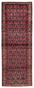 Hamadan Rug 105X305 Runner
 Dark Red/Black Wool, Persia/Iran