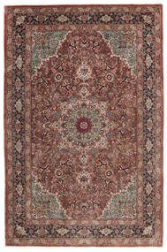  Persian Tabriz 60 Raj Silk Warp Rug 195X305 Dark Red/Brown