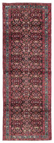 Hamadan Teppich 108X310 Läufer Dunkelrot/Schwarz Wolle, Persien/Iran