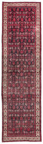 絨毯 オリエンタル ハマダン 100X400 廊下 カーペット ダークレッド/ブラック (ウール, ペルシャ/イラン)