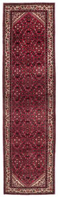  115X439 Hosseinabad Vloerkleed Tapijtloper Zwart/Donkerrood Perzië/Iran