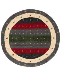  Ø 150 Gabbeh Indisch Fine Teppich Moderner Rund Schwarz/Beige (Wolle, Indien) Carpetvista