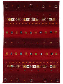 140X200 Koberec Gabbeh Indické Fine Moderní Černá/Tmavě Červená (Vlna, Indie) Carpetvista