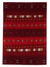 120X180 Gabbeh Indisk Fine Teppe Moderne Svart/Mørk Rød (Ull, India) Carpetvista