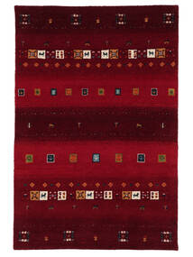 Gabbeh Indisk Fine Teppe 120X180 Svart/Mørk Rød Ull, India Carpetvista