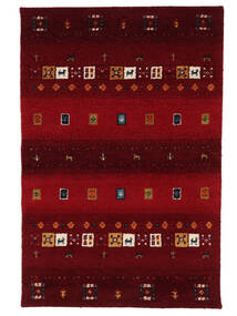  Gabbeh Indo Fine Tappeto 100X150 Di Lana Nero/Rosso Scuro Piccolo Carpetvista