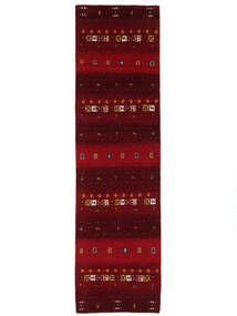  80X300 Striped Shaggy Rug Small Gabbeh Indo Fine Wool, Carpetvista