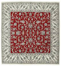  Orientalischer Nain Teppich 285X301 Quadratisch Dunkelgrün/Dunkelrot Großer Wolle, Persien