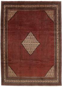  Orientalischer Sarough Mir Teppich 258X369 Schwarz/Dunkelrot Großer Wolle, Persien