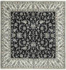 絨毯 ナイン 297X305 正方形 グリーン/ブラック 大きな (ウール, ペルシャ)