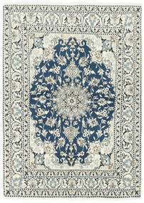 147X206 絨毯 オリエンタル ナイン グレー/グリーン (ウール, ペルシャ)