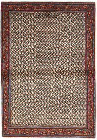絨毯 サルーク Mir 105X150 ブラック/ダークレッド (ウール, ペルシャ)