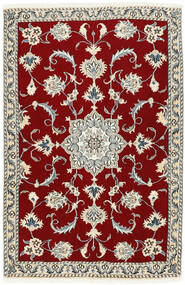 90X135 絨毯 オリエンタル ナイン ダークレッド/ベージュ (ウール, ペルシャ)