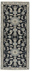絨毯 オリエンタル ナイン 80X198 廊下 カーペット ブラック/ダークグレー (ウール, ペルシャ)