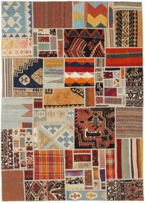  Persialainen Kelim Patchwork Matot Matto 140X200 Ruskea/Tummanpunainen (Villa, Persia/Iran)