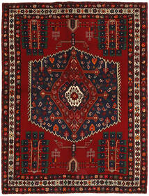 Tappeto Afshar 168X228 Nero/Rosso Scuro (Lana, Persia)