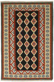 203X306 絨毯 オリエンタル キリム ブラック/ダークレッド (ウール, ペルシャ)