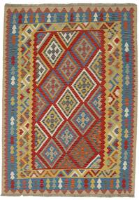 絨毯 オリエンタル キリム 204X303 ダークレッド/茶色 (ウール, ペルシャ)