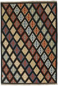 絨毯 オリエンタル キリム 202X305 ブラック/茶色 (ウール, ペルシャ)