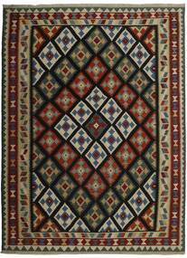 絨毯 キリム 261X345 ブラック/茶色 大きな (ウール, ペルシャ)