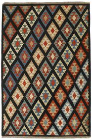 201X319 絨毯 キリム オリエンタル ブラック/茶色 (ウール, ペルシャ)