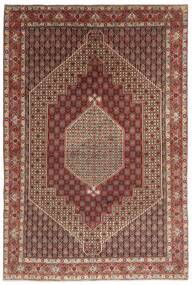 Senneh Fine Rug 198X302 Brown/Dark Red Wool, Persia