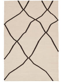  120X180 小 Medina 絨毯 - ナチュラルホワイト/ダークブラウン ウール