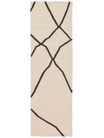 80X250 絨毯 Medina - ナチュラルホワイト/ダークブラウン モダン 廊下 カーペット ナチュラルホワイト/ダークブラウン (ウール, インド)