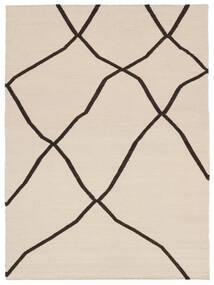 Medina 200X300 Natural White/Dark Brown Wool Rug