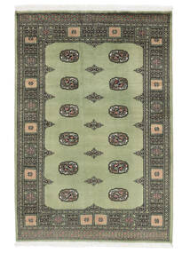  Orientalischer Pakistan Buchara 2Ply Teppich 127X186 Grün/Dunkelgrün Wolle, Pakistan Carpetvista