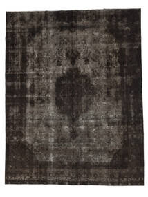 297X380 絨毯 カラード ヴィンテージ モダン ブラック/茶色 大きな (ウール, ペルシャ/イラン) Carpetvista