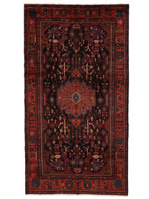 絨毯 オリエンタル ナハバンド 158X292 廊下 カーペット ブラック/ダークレッド (ウール, ペルシャ/イラン)