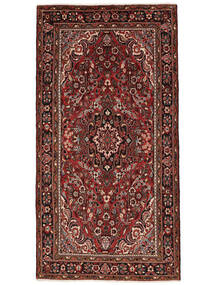 159X301 Tapete Hamadã Oriental Passadeira Preto/Vermelho Escuro (Lã, Pérsia/Irão) Carpetvista