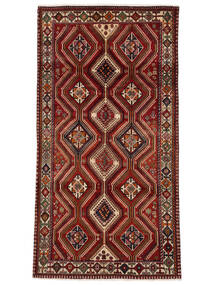 Hamadan Rug 164X306 Runner
 Black/Dark Red Wool, Persia/Iran Carpetvista