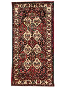 絨毯 ペルシャ バクティアリ 155X307 廊下 カーペット ブラック/ダークレッド (ウール, ペルシャ/イラン)