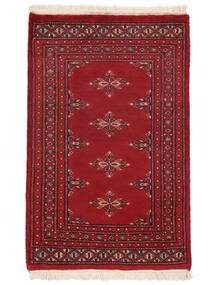 絨毯 オリエンタル パキスタン ブハラ 2Ply 61X95 ダークレッド/ブラック (ウール, パキスタン)