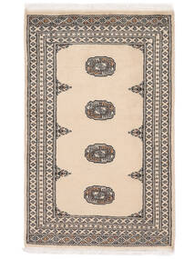 80X127 Pakistan Buchara 2Ply Teppich Orientalischer Beige/Schwarz (Wolle, Pakistan) Carpetvista