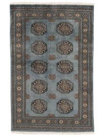 137X210 絨毯 オリエンタル パキスタン ブハラ 3Ply ブラック/ダークグレー (ウール, パキスタン) Carpetvista