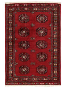 絨毯 パキスタン ブハラ 3Ply 141X207 ダークレッド/ブラック (ウール, パキスタン)