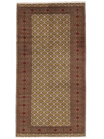  Persischer Turkaman Teppich 148X283 Läufer Braun/Schwarz (Wolle, Persien/Iran)
