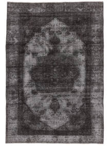 絨毯 カラード ヴィンテージ 193X277 ブラック/ダークグレー (ウール, ペルシャ/イラン)