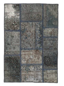 絨毯 ペルシャ パッチワーク 60X90 ブラック/ダークグレー (ウール, ペルシャ/イラン)