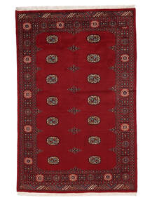 絨毯 オリエンタル パキスタン ブハラ 2Ply 139X212 ダークレッド/ブラック (ウール, パキスタン)