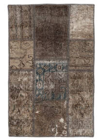  Persischer Patchwork Teppich 60X90 Braun/Schwarz (Wolle, Persien/Iran)