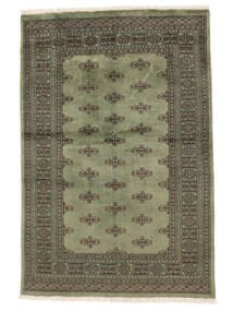 140X210 絨毯 オリエンタル パキスタン ブハラ 3Ply ダークグリーン/ブラック (ウール, パキスタン) Carpetvista