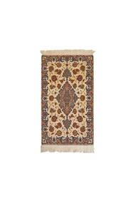  70X119 Isfahan Seide Kette Teppich Braun/Orange Persien/Iran