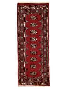 78X204 絨毯 オリエンタル パキスタン ブハラ 2Ply 廊下 カーペット ダークレッド/ブラック (ウール, パキスタン) Carpetvista