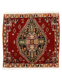 絨毯 カシュガイ 67X70 正方形 ダークレッド/ブラック (ウール, ペルシャ/イラン)
